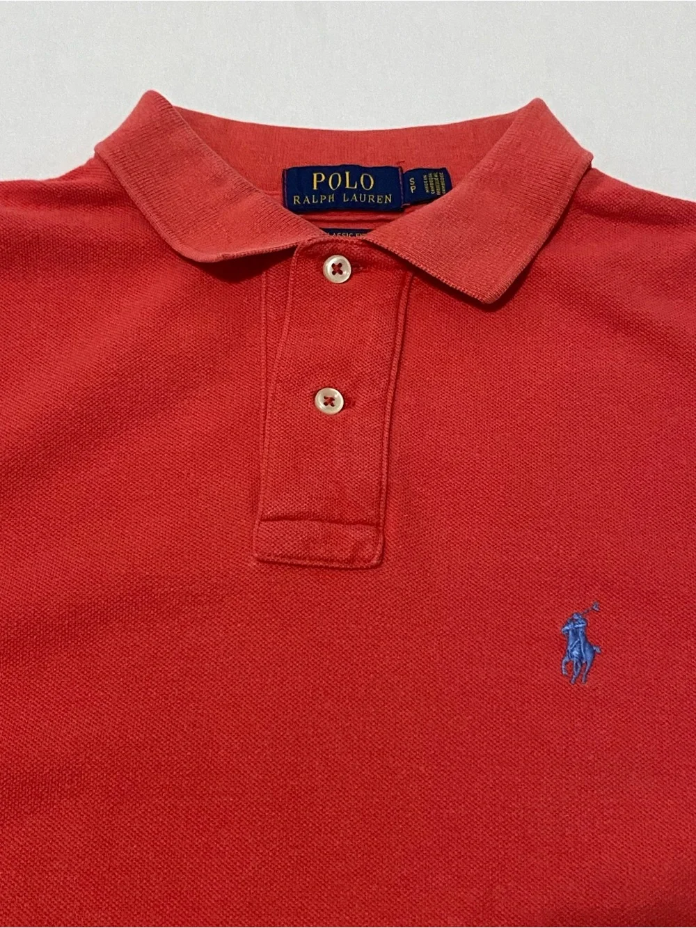 Polo by Ralph Lauren Red Men's Classic Mesh Polo Shirt Size S Classic Fit